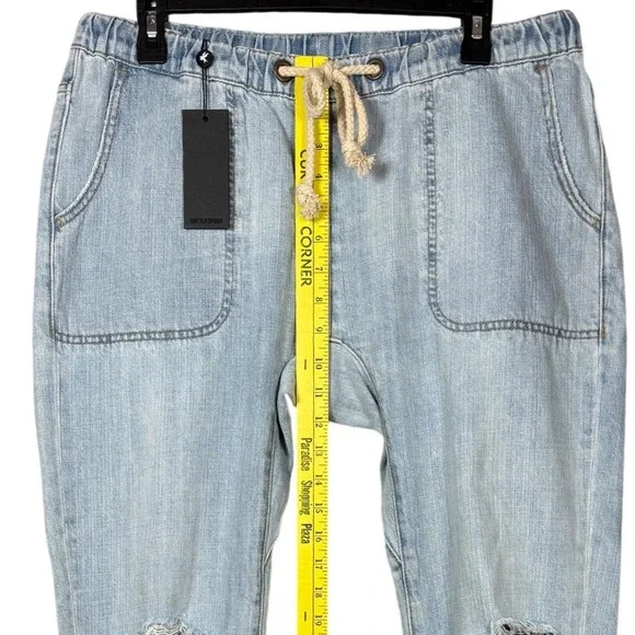 NWT ONE TEASPOON Shabbies Drawstring Boyfriend Denim Jogger Pants, Size Medium - Picture 6 of 14